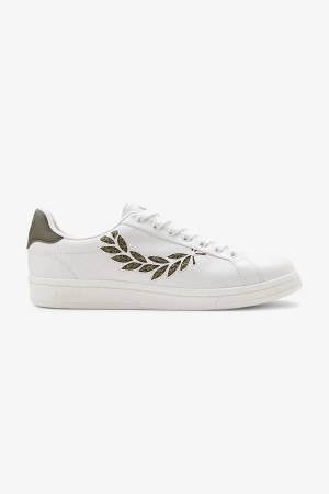 Fred Perry B721 Porcelain/Uniform Green | FP70307