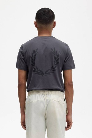 Fred Perry Back Graphic T-Shirt Gunmetal | FP70186
