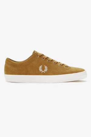 Fred Perry Baseline Suede Dark Caramel | FP70344