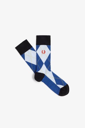 Fred Perry Bold Argyle Socks Cyber Blue | FP70451