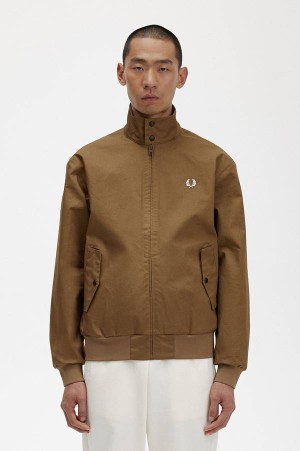 Fred Perry Bonded Zip Through Jacket Shaded Stone | FP69828