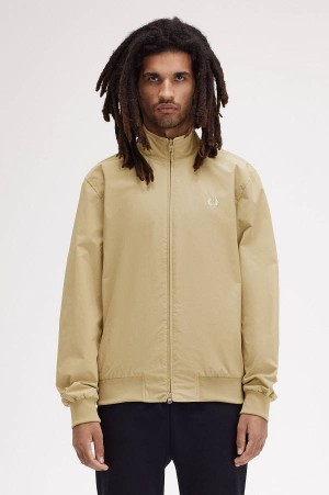 Fred Perry Brentham Jacket Warm Stone | FP69831