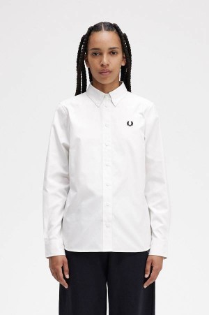 Fred Perry Button-Down Shirt Snow White | FP70542