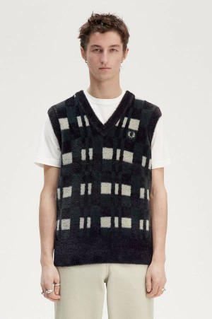 Fred Perry Chequerboard Tank Black | FP70153