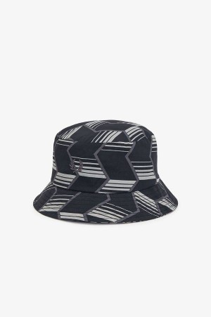Fred Perry Chevron Stripe Bucket Hat Grey/Navy | FP70428