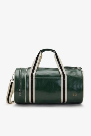 Fred Perry Classic Barrel Bag Tartan Green/Ecru | FP70301