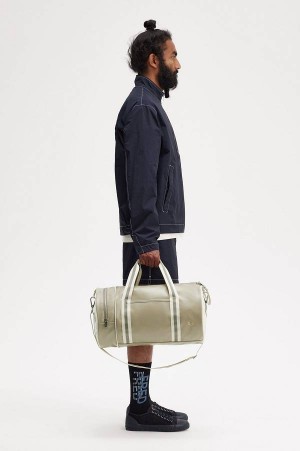 Fred Perry Classic Barrel Bag Warm Grey/Ecru | FP70293