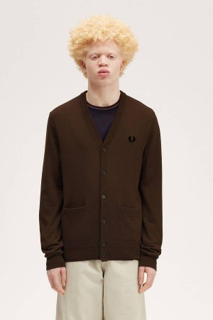 Fred Perry Classic Cardigan Burnt Tobacco | FP70151