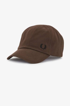 Fred Perry Classic Piqué Cap Burnt Tobacco/Black | FP70447