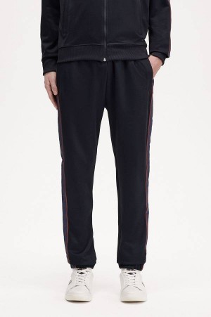 Fred Perry Contrast Tape Track Pants Navy | FP70268