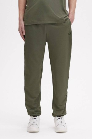 Fred Perry Contrast Taped Track Pants Laurel Wreath Green | FP70257