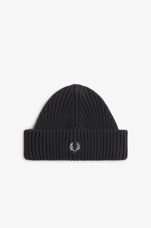 Fred Perry Cotton Rib Beanie Anchor Grey | FP70390