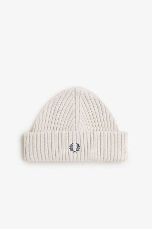 Fred Perry Cotton Rib Beanie Porridge Marl | FP70392