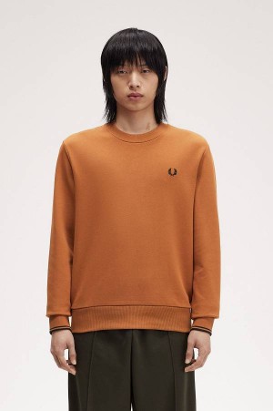 Fred Perry Crew Neck Sweatshirt Marmalade | FP70082