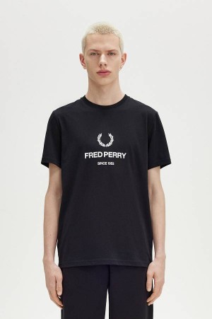 Fred Perry Fred Perry Graphic T-Shirt Black | FP70193