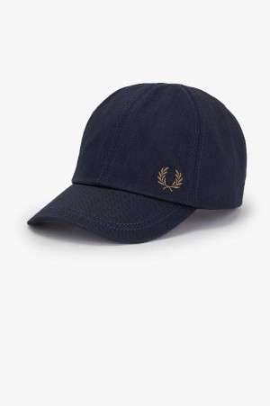 Fred Perry Herringbone Cap Navy | FP70438