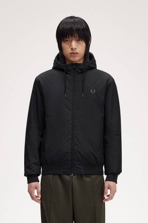 Fred Perry Hooded Brentham Jacket Black | FP69850