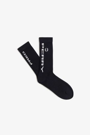 Fred Perry Jacquard Sock Black | FP70458