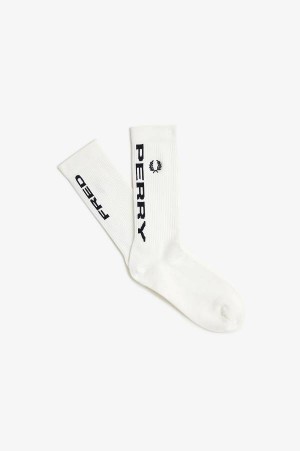 Fred Perry Jacquard Sock Snow White | FP70459