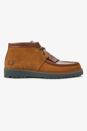 Fred Perry Kenney Mid Suede/ Leather Brown | FP70382