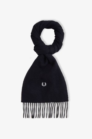 Fred Perry Lambswool Scarf Black | FP70416