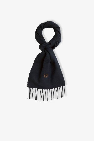 Fred Perry Lambswool Scarf Navy | FP70417