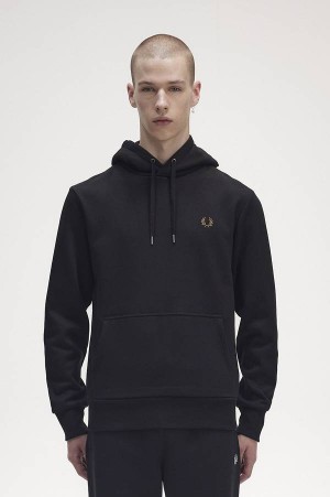 Fred Perry Laurel Wreath Hooded Sweatshirt Black | FP70099