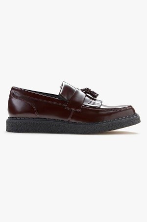 Fred Perry Leather Tassel Loafer Oxblood | FP70386