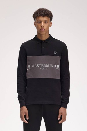 Fred Perry Logo Panel Fred Perry Shirt Black | FP69942