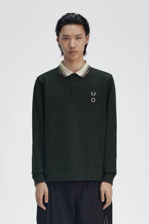 Fred Perry Long Sleeve Reversible Fred Perry Shirt Black | FP70028