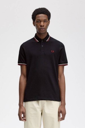Fred Perry M12 Black/Ecru/Oxblood | FP70005