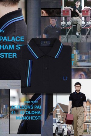 Fred Perry M12 Black/Stockport Sky Blue Blue/Manchester Blue | FP69859