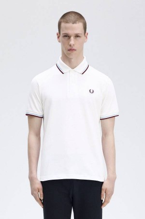 Fred Perry M12 White/Ice/Maroon | FP69915