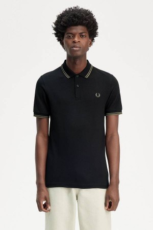 Fred Perry M3600 Black/Laurel Wreath Green/Laurel Wreath Green | FP70042