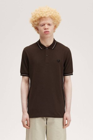 Fred Perry M3600 Burnt Tobacco/Dark Pink/Black | FP70021