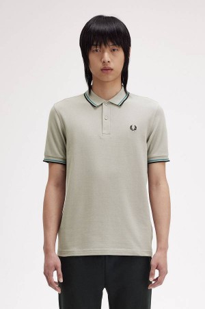 Fred Perry M3600 Limestone/Runaway Bay Ocean/Black | FP69991