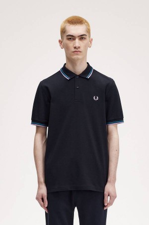 Fred Perry M3600 Navy/Cyber Blue/Ultra Violet | FP69979