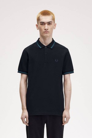 Fred Perry M3600 Navy/Ocean/Dark Carbon | FP70038