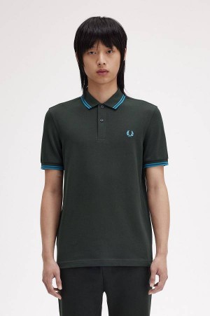 Fred Perry M3600 Night Green/Runaway Bay Ocean/Runaway Bay Ocean | FP70026