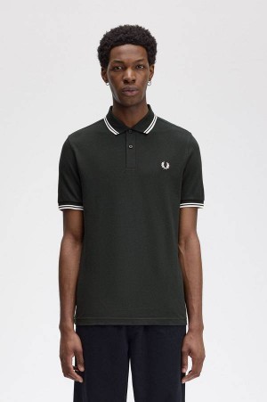 Fred Perry M3600 Night Green/Snow White/Snow White | FP70034