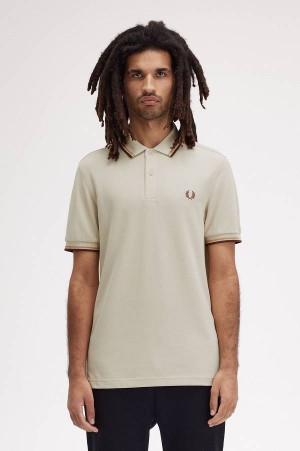 Fred Perry M3600 Oatmeal/Honeycomb/Whisky Brown | FP69998
