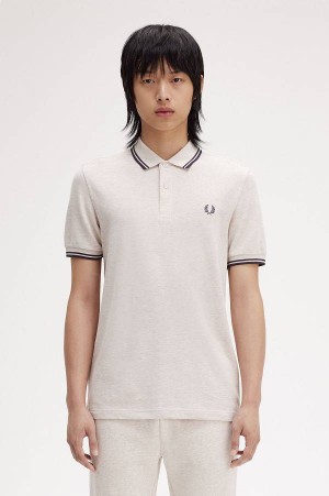 Fred Perry M3600 Porridge Marl/Anchor Grey/Anchor Grey | FP69914