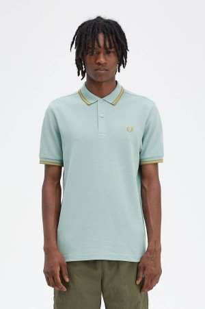 Fred Perry M3600 Silver Blue/Dark Caramel/Dark Caramel | FP69951