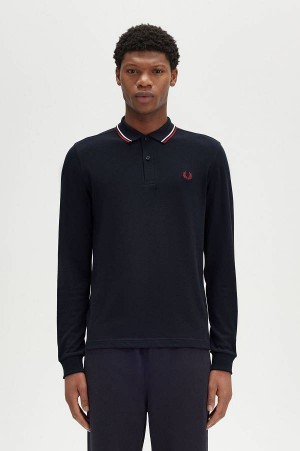 Fred Perry M3636 Navy/Snow White/Burnt Red | FP69976