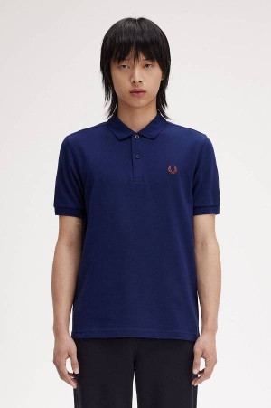 Fred Perry M6000 French Navy/Whisky Brown | FP69945