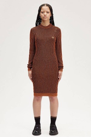 Fred Perry Mock Neck Dress Marmalade | FP70503