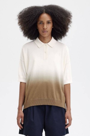 Fred Perry Ombre Knitted Shirt Silky Peach | FP70566