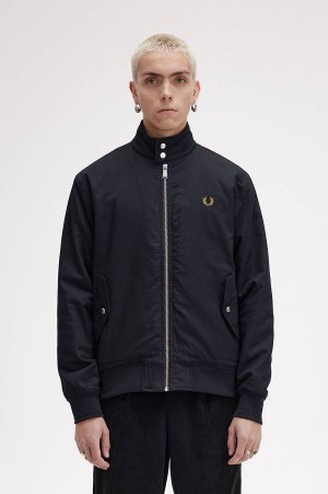 Fred Perry Padded Harrington Jacket Black | FP69848