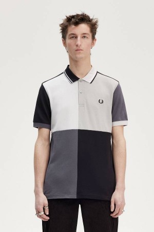 Fred Perry Patchwork Fred Perry Shirt Black | FP69864