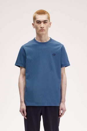 Fred Perry Ringer T-Shirt Midnight Blue | FP70208